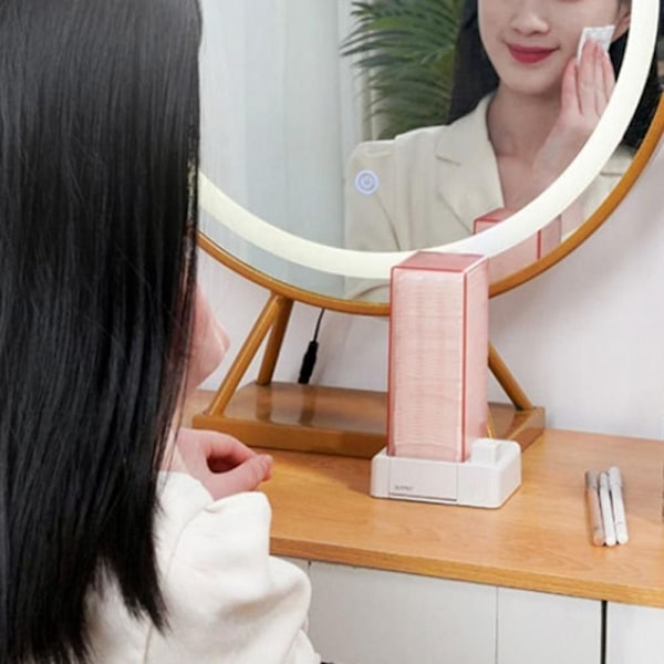Makeup Bomuldspads Opbevaringsboks Automatisk vatrondellholder GRÅ Gray