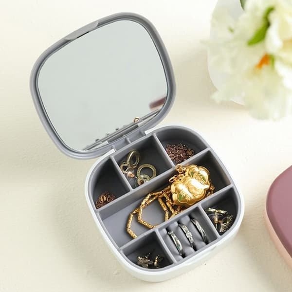 Smyckesförvaringslåda Ring Örhängen Organizer ROSA pink