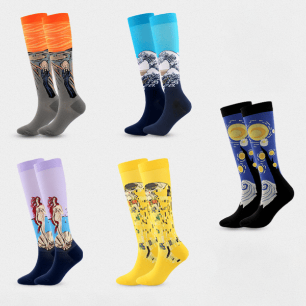 Sports Trykstrømper Elastiske Strømper S/M STIL B STIL B S/MStyle B
