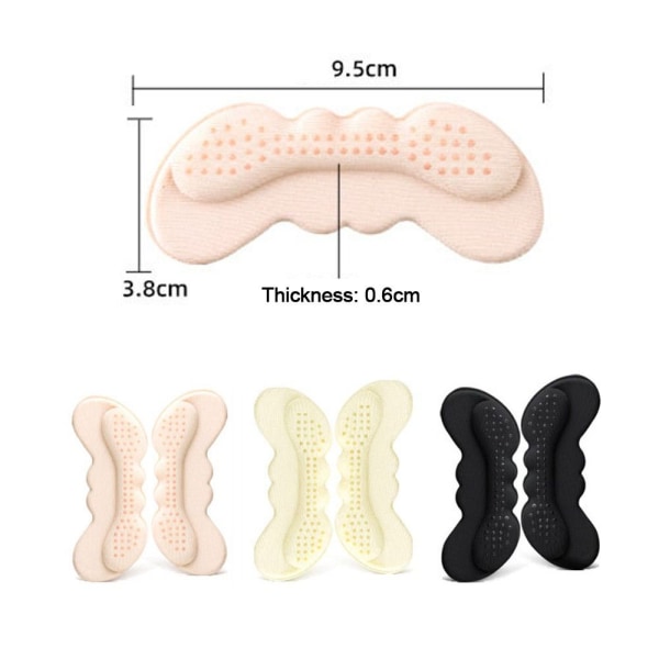 1Pair Heel Insoles Heel Back Pads BEIGE Beige