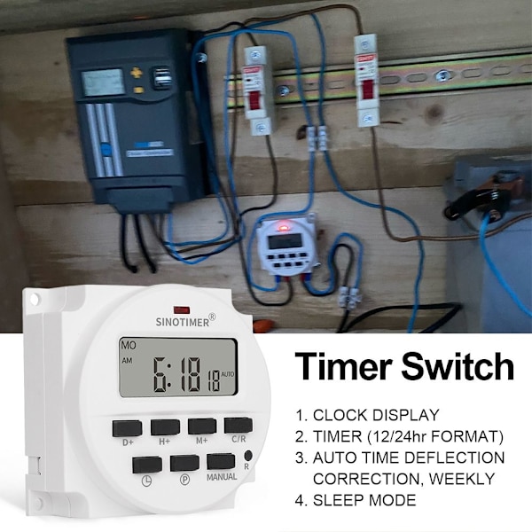 Tidströmbrytare Tidreläkontroll 220V TIMER 220V TIMER 220V Timer