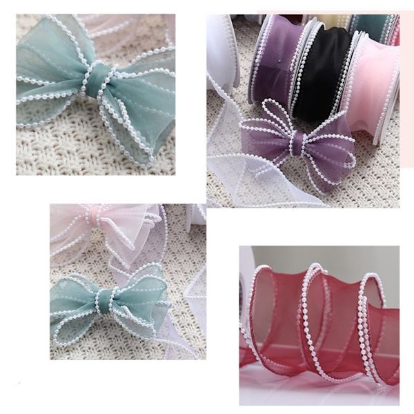 Wrapping Ribbon Pearl Fishtail sideharso VILLA purple