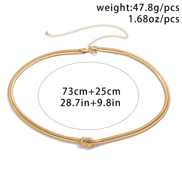 Metal Style Knot Tupsu vyötäröketju Snake Bone Chain vyötärö 2