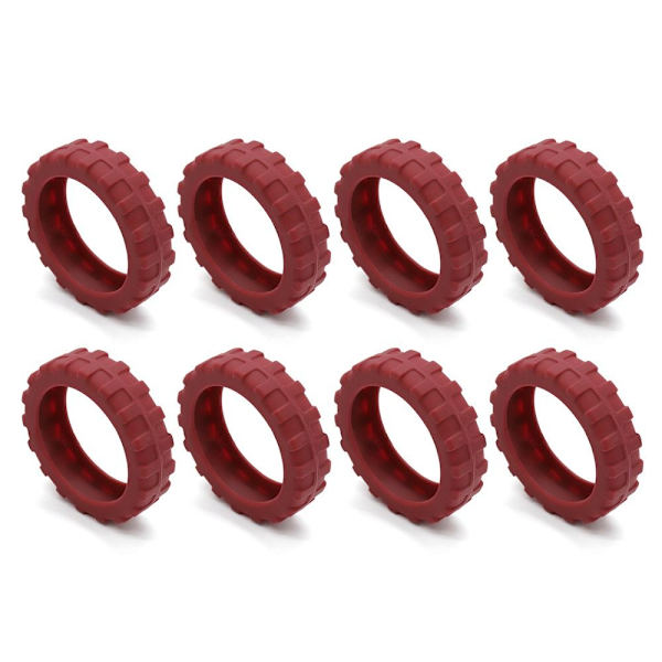 8 kpl / set Matkalaukkujen pyörän kengät Matkalaukun pyörien suoja Red 8Pcs-8Pcs