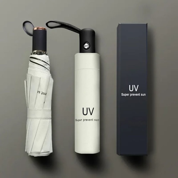 Automatisk Paraply Parasol Paraply HVID White