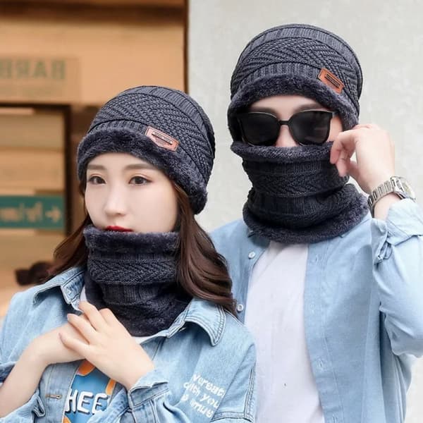 Vinterhuer Strikket Hue NAVY navy