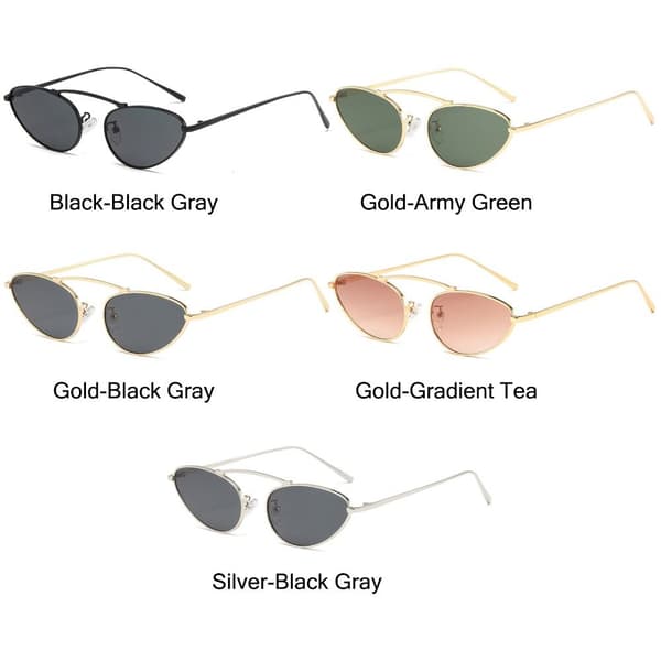 Cat Eye Solglasögon Ovala Solglasögon GULD-GRADIENT TE Gold-Gradient Tea