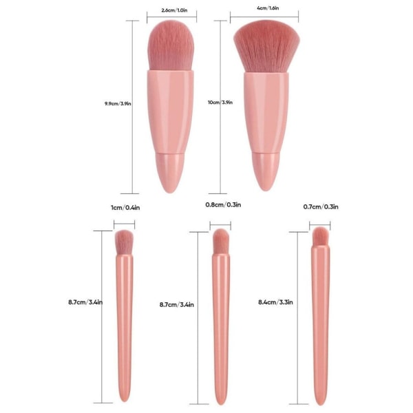 Bærbar kosmetisk børste Reise kosmetisk børste LILLA purple