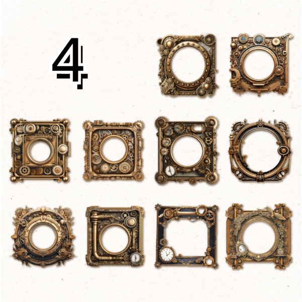 10 st/set Dekor Papper Scrapbooking 1 1 1