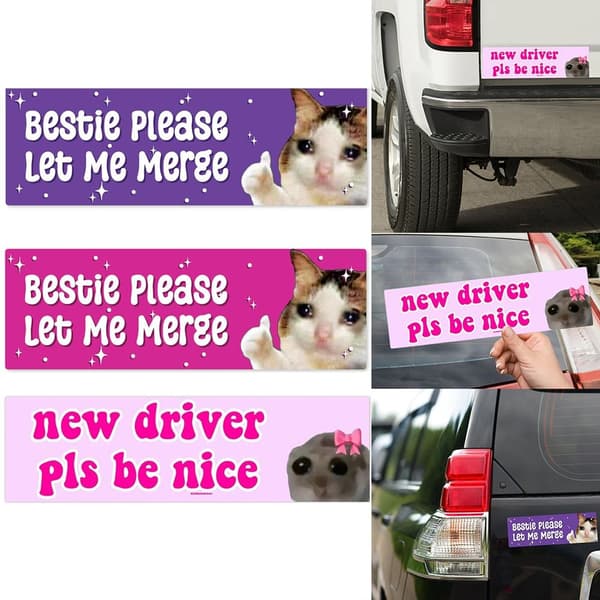 10 stk. Nice Driver bilmærkat selvklæbende elevchauffør B-10PCS