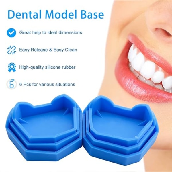 6 Stk Dental Base Former Kit Dental Model Base