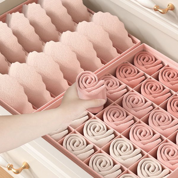 3 stk/Sæt Opbevaringsboks Skab Organizer BEIGE beige