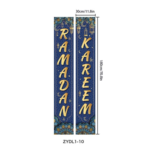 Dør banner Dørgardin BLÅ Blue