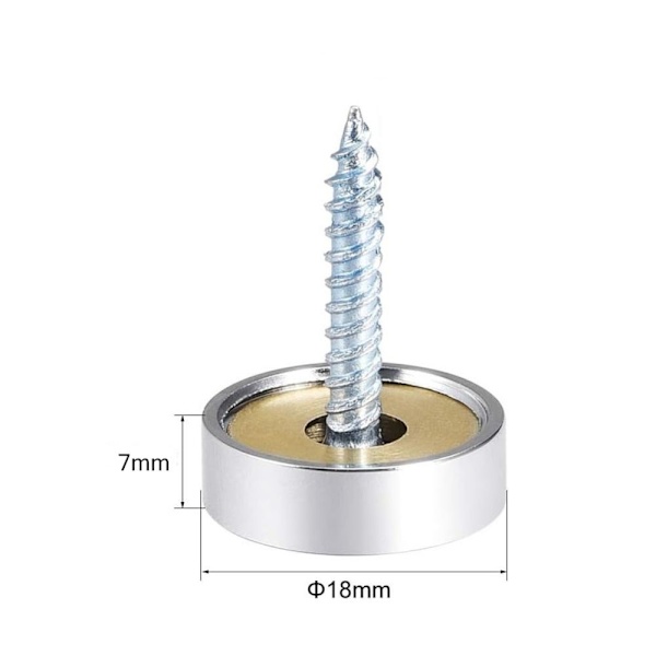 8 Stk Speilskruer Dekorhette 16MM 16mm