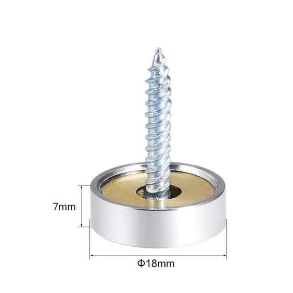 8 Styck Spegelskruvar Dekorativt cap 20MM 20mm