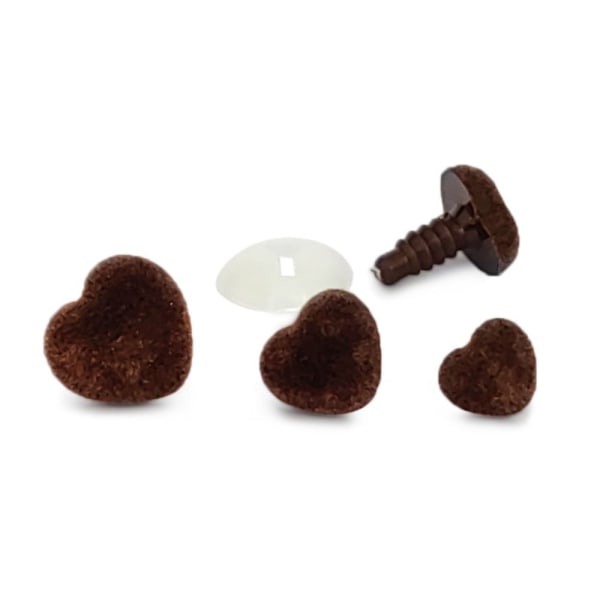 10stk Triangle Nose Safety Parts BRUN 15MM Brown 15mm