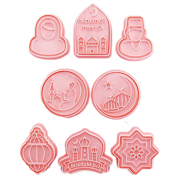 8-pack Kakformar Eid Mubarak 3D Kakdegsutstickare