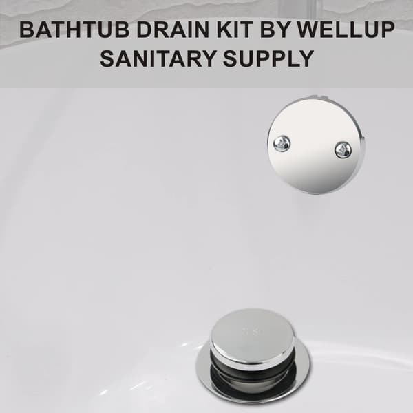 Badekarsavløpssett med vippefunksjon, badekarsstopper, SØLV silver
