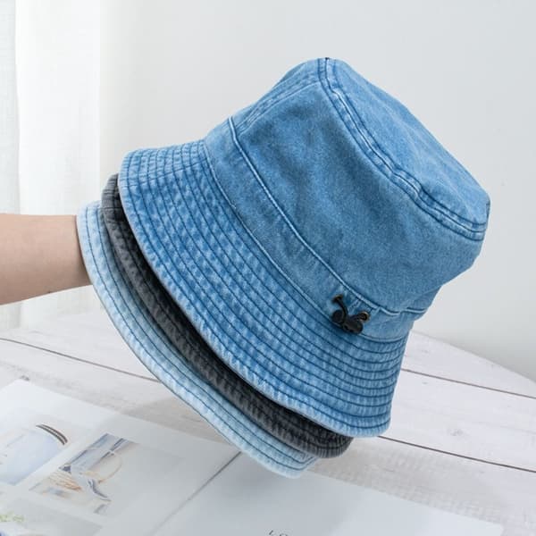 Bomulls bøttehatter Dame Sommerhatt 1 1 1
