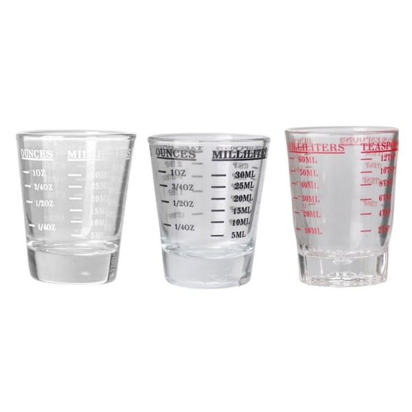 Espresso Shot Glas Shot Glas Målebæger SORT 45ML 45ML black 45ml-45ml