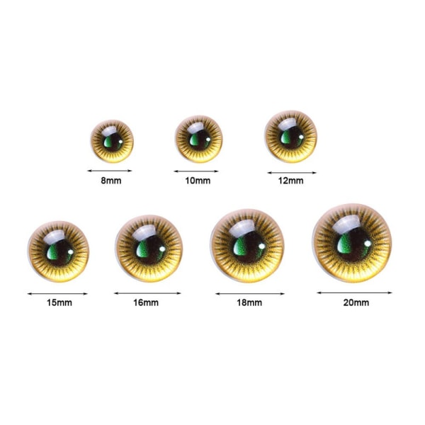 20 stk/10 par Eyes Crafts Eyes Puppet Crystal Eyes 15MMCOLOR 15mmcolor random