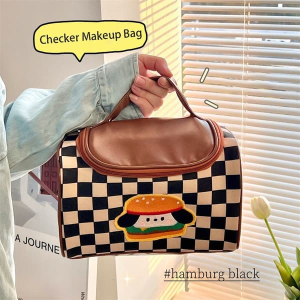 Ternet makeuptaske håndholdt opbevaringstaske SORT black