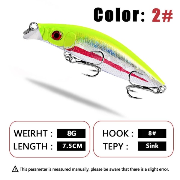 Uppoava kalastusviehe Minnow Lure COLOR 5 COLOR 5 Color 5