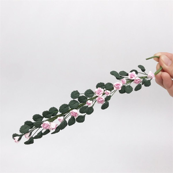 Dockhus Miniatyr Plast Simulering Rose Grillspett ROSA Pink