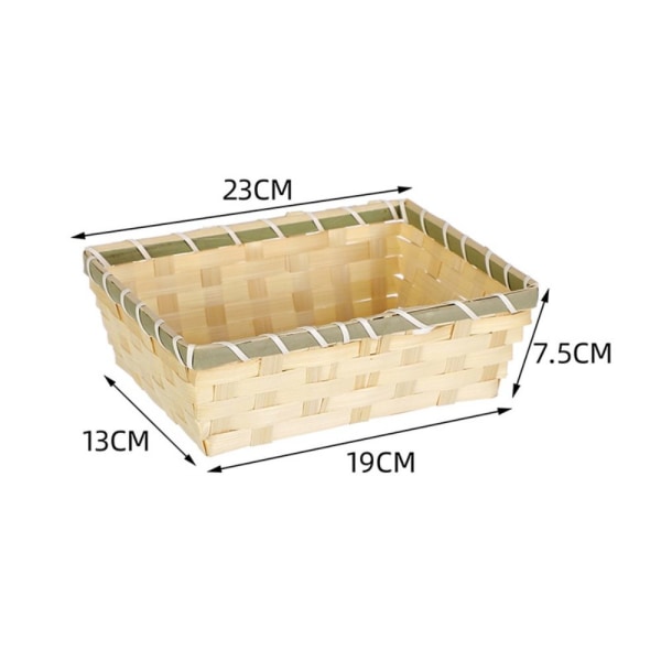 Bambuskurv flettet brødkurv 26X16X7,5CM 26x16x7.5cm