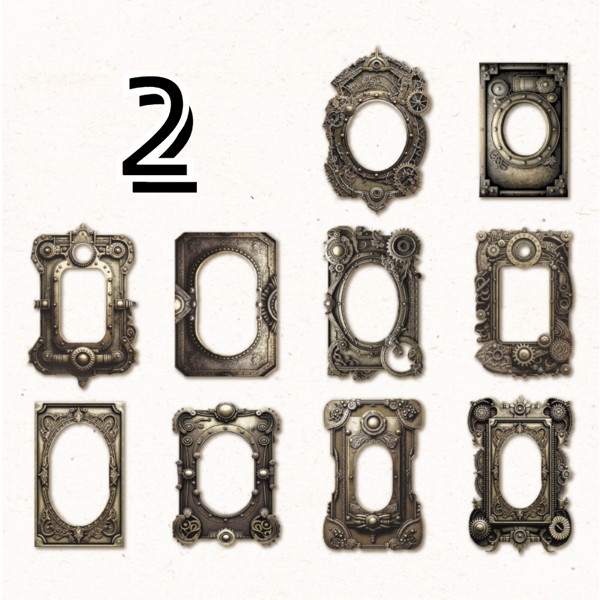 10 st/set Dekor Papper Scrapbooking 2 2 2