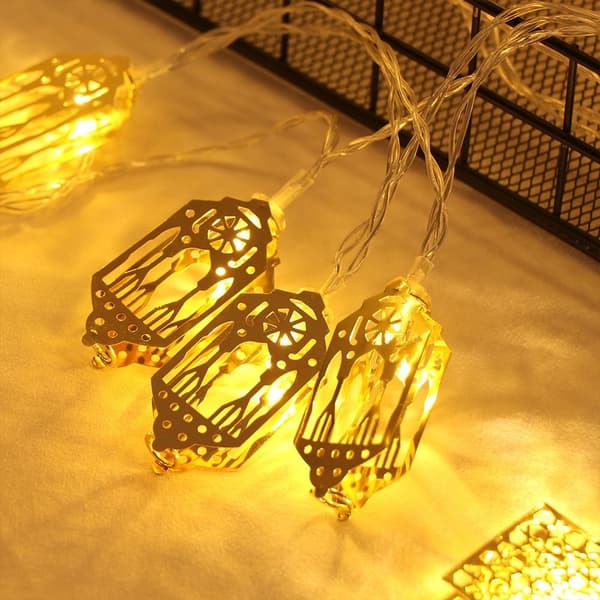 1.65M 10LED Eid Mubarak Måne Stjerne Slott Lys Ramadan 6 6