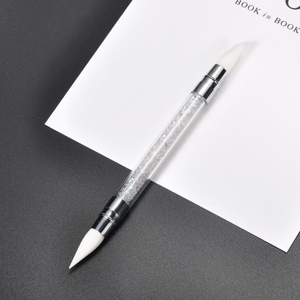 Nail Art Silikone Pen Dual Tip Dotting Pen HVID White