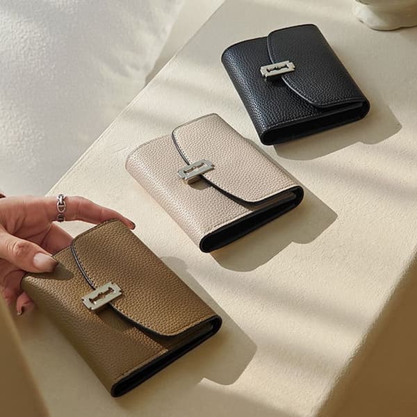 Korta trefaldiga plånböcker KHAKI khaki