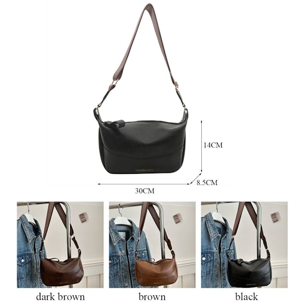 Axelväskor Messenger-väskor MÖRKBRUN dark brown