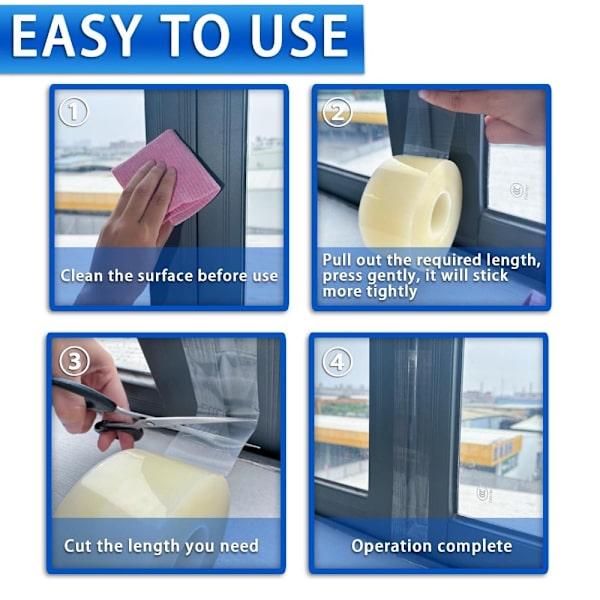 Vindtett Tape Transparent Tape Forseglingstape