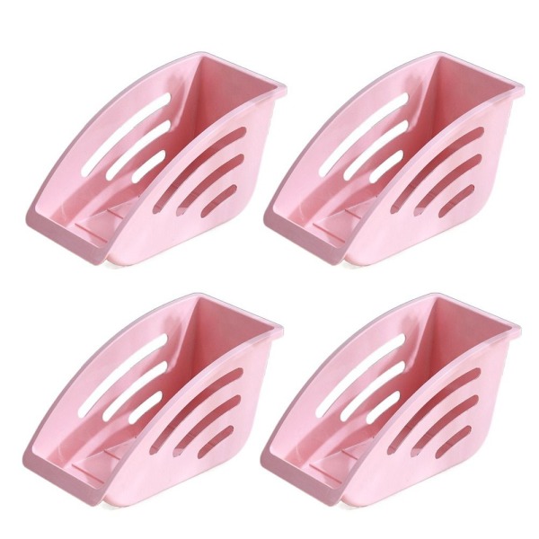 4 Stk Tallerkendispenser Lodret Tallerkenholder PINK Pink