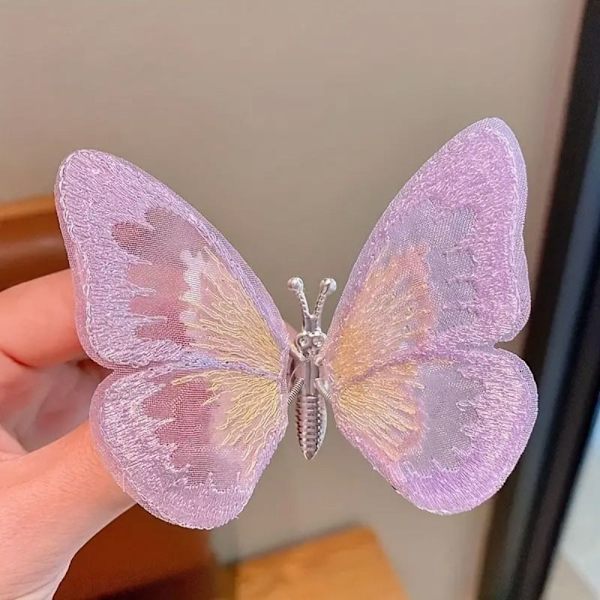 Broderi Duft Sommerfugl Dekoration Sommerfugl Bil Pink