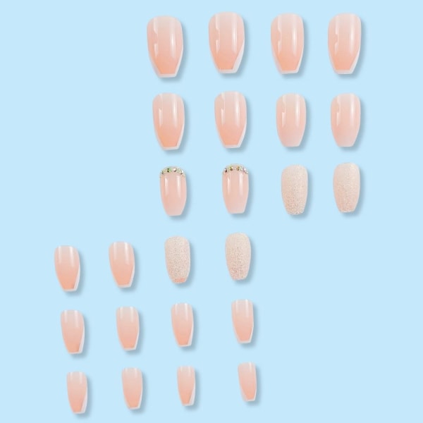 Coffin Fake Nails Ballerina tekokynsien painaminen kynsille