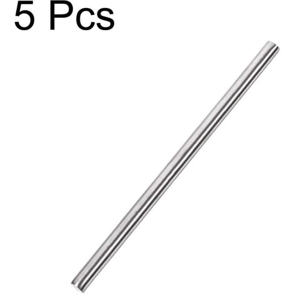 5 stk. Massive runde stænger til lineær bevægelse, aksel, drejebænkstænger 6mm x 150mm