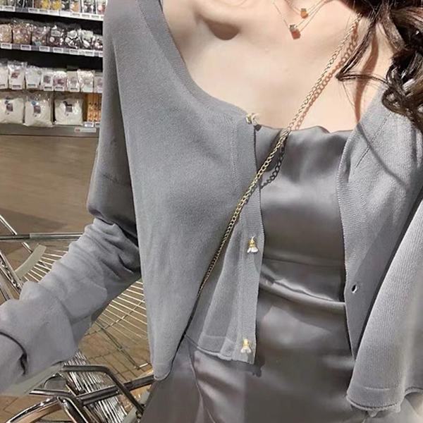 Dame Sjal Kort Cardigan ABRIKOS Apricot