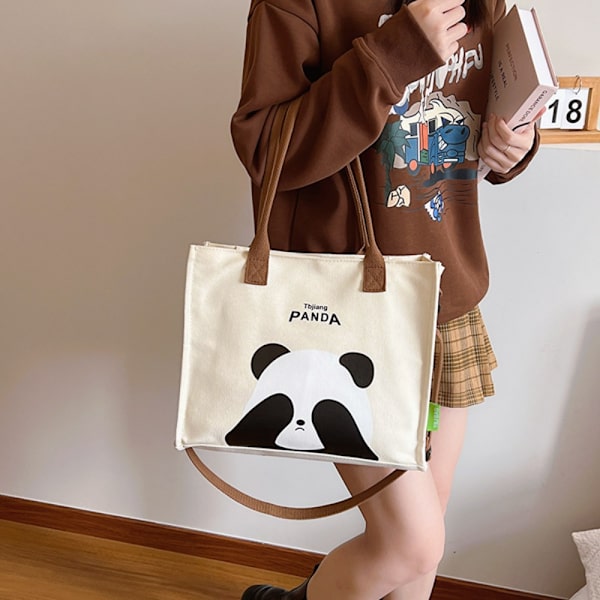 Söt Panda printed axelväska Mode axelväska KHAKI Khaki