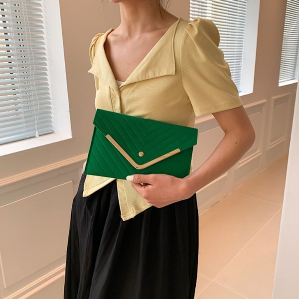 Kveld Clutch Bag Konvoluttvesker KHAKI Khaki