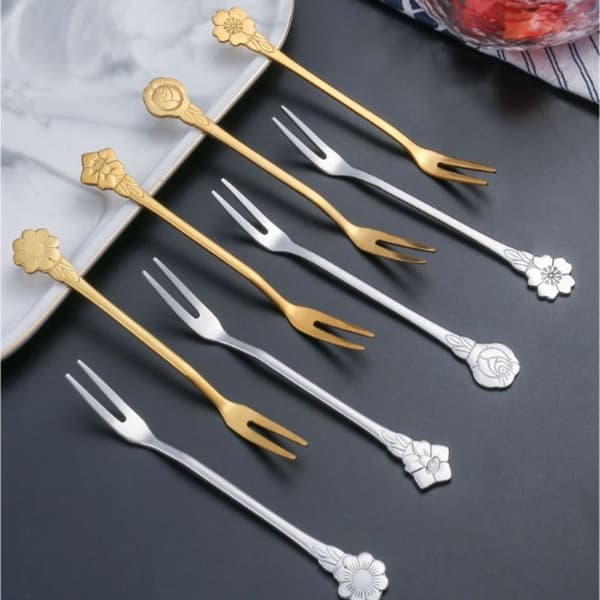 Fruktgaffel Tvåtandad Gaffel SILVER SET Silver Set-Set