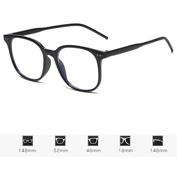 Anti-Blue Light Glasses Neliömäiset Silmälasit LÄPÄKÄVÄ TEA Translucent tea