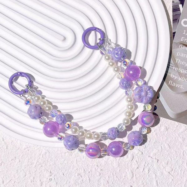 Beaded nyckelring telefonkedja 04 04 04