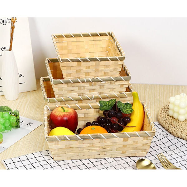 Bamboo Basket Wicker Leipäkori 23*17*7CM 23*17*7cm