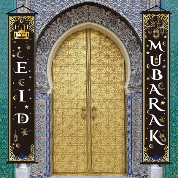 Eid Mubarak dørbanner Ramadan dekorasjon