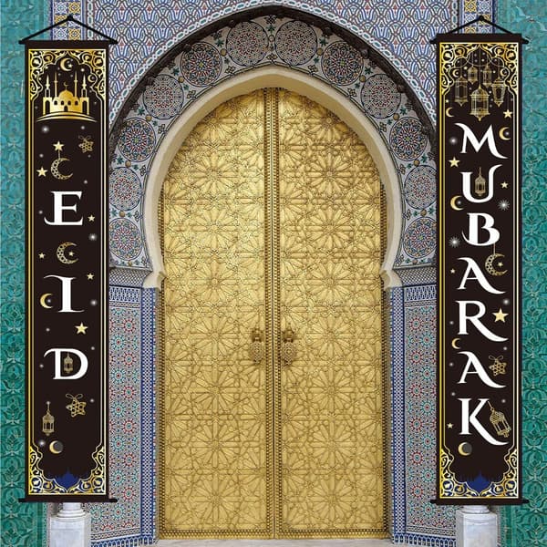 Eid Mubarak Dørbanner Ramadan Dekorasjon