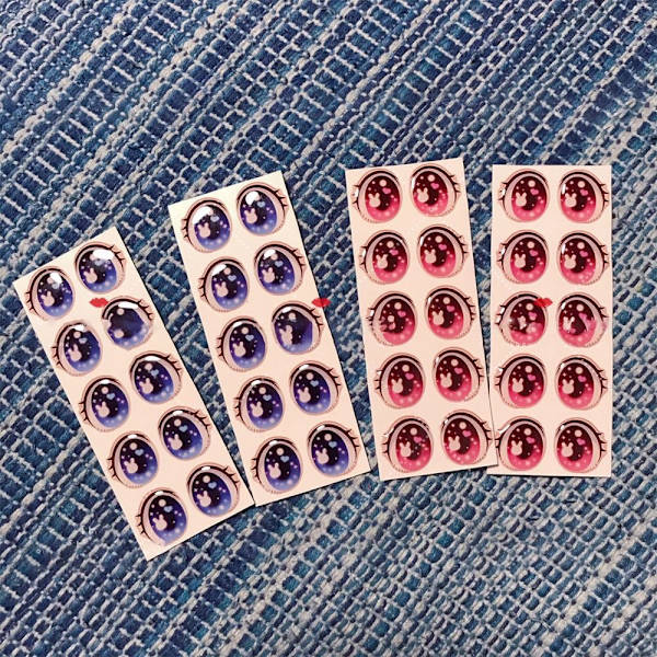 Sarjakuva Silmätarrat Anime Figuriininukke SININEN-12MM SININEN-12MM Blue-12mm