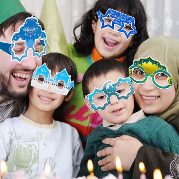 12 stk Papirbriller EID Mubarak Ramadan Solbriller